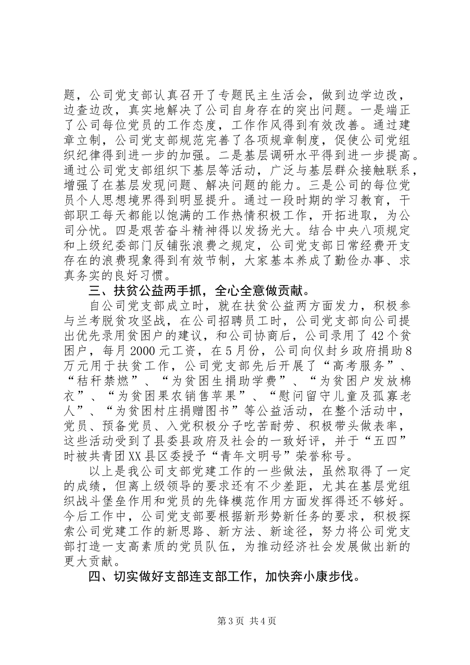 五农好党支部党建工作总结及工作计划_第3页