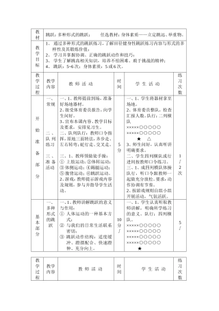 多种形式的跳跃