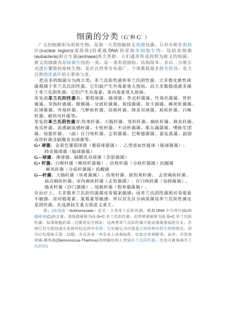 细菌的分类(G+和G-)