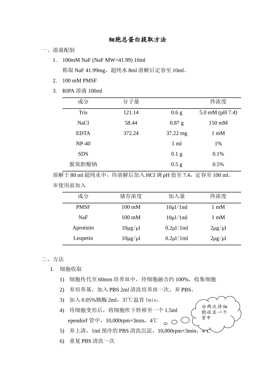 细胞总蛋白提取方法_第1页