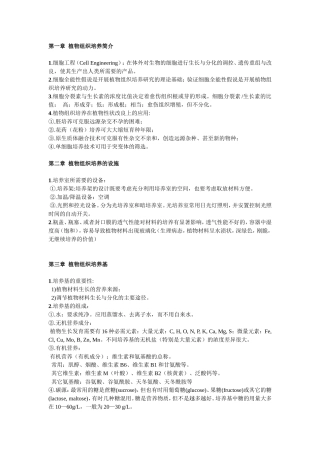 细胞工程知识点陈永勤
