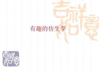 有趣的仿生学