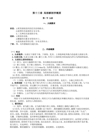 第十三章 局部解剖学概要