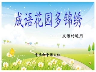 成语运用复习专题定稿