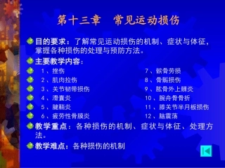 第十三章  常见运动损伤