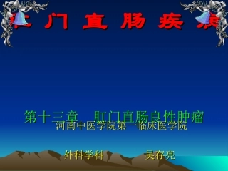 第十三章  肛门直肠良性肿瘤