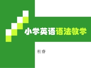 小学英语语法教学