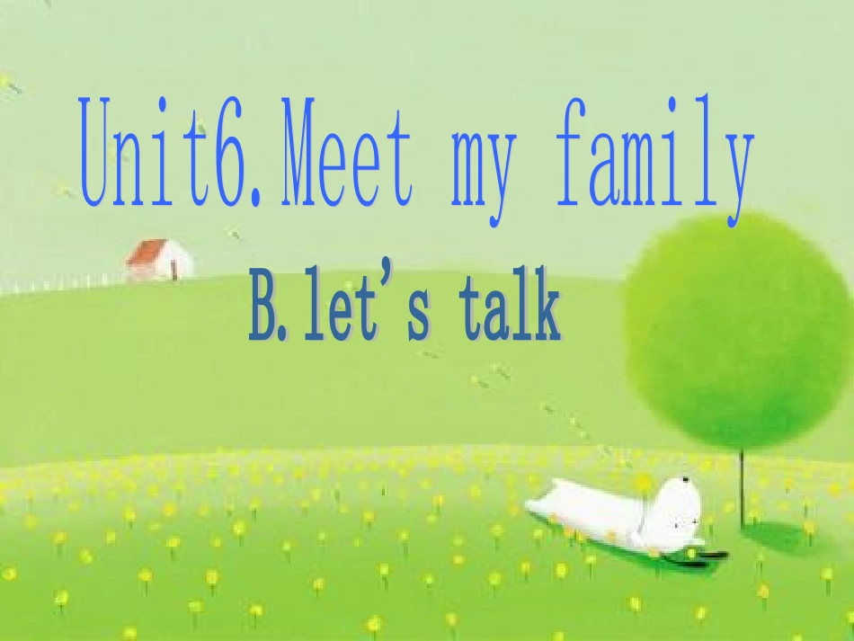 新版pep小学四年级英语_上册Unit6Blet's_talk_第1页