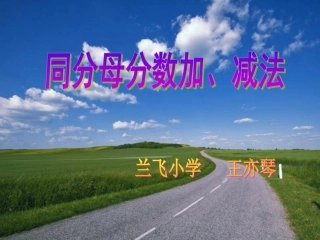 同分母分数加减法 (3)