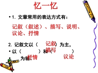 记叙文中结合抒情和议论