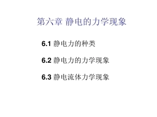第六章 静电的力学效应