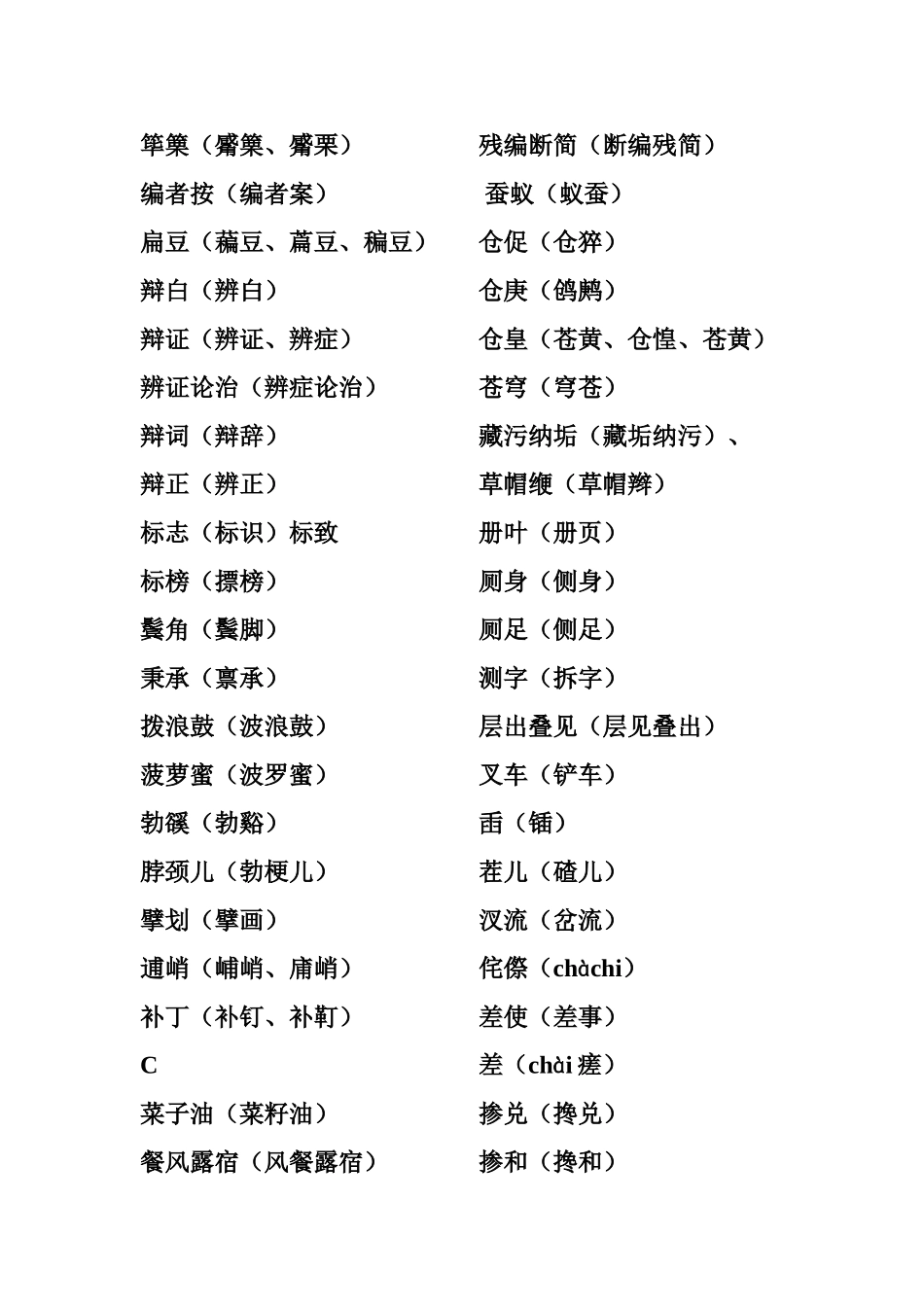 第六版《现代汉语词典》两写词——网校老师整理_第2页