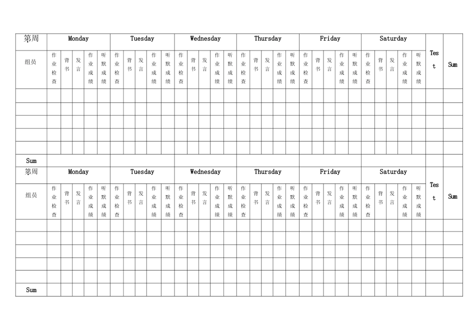 学生日常学习小组成长表_第1页