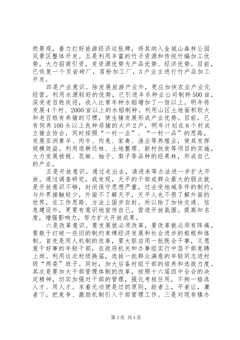 《乡镇党委书记风采》心得体会 _第3页