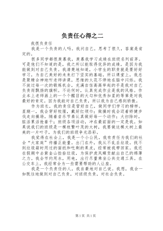 负责任心得之二 