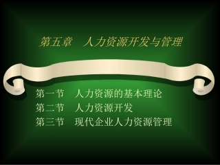 第五章  人力资源开发