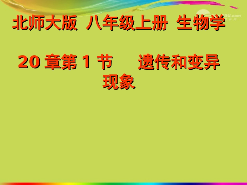 遗传和变异现象的教学课件_第1页