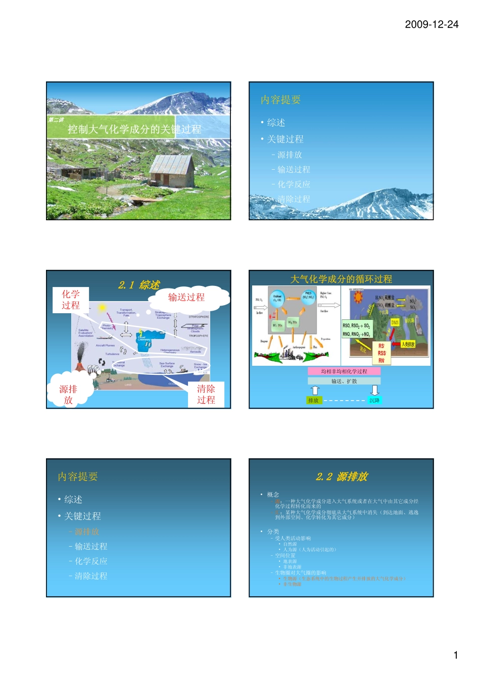 第二讲 控制大气化学成分的关键过程_第1页