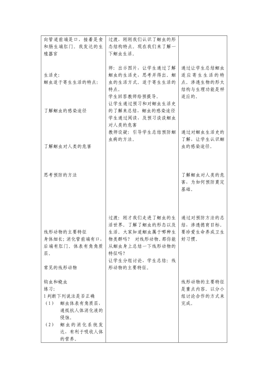 第二节_线形动物和环节动物教学设计_第2页