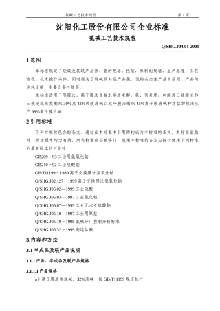 氯碱工艺技术规程[1]