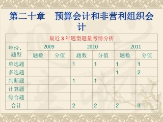 第二十章 预算会计和非营利组织