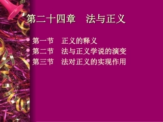 第二十四章 法与正义