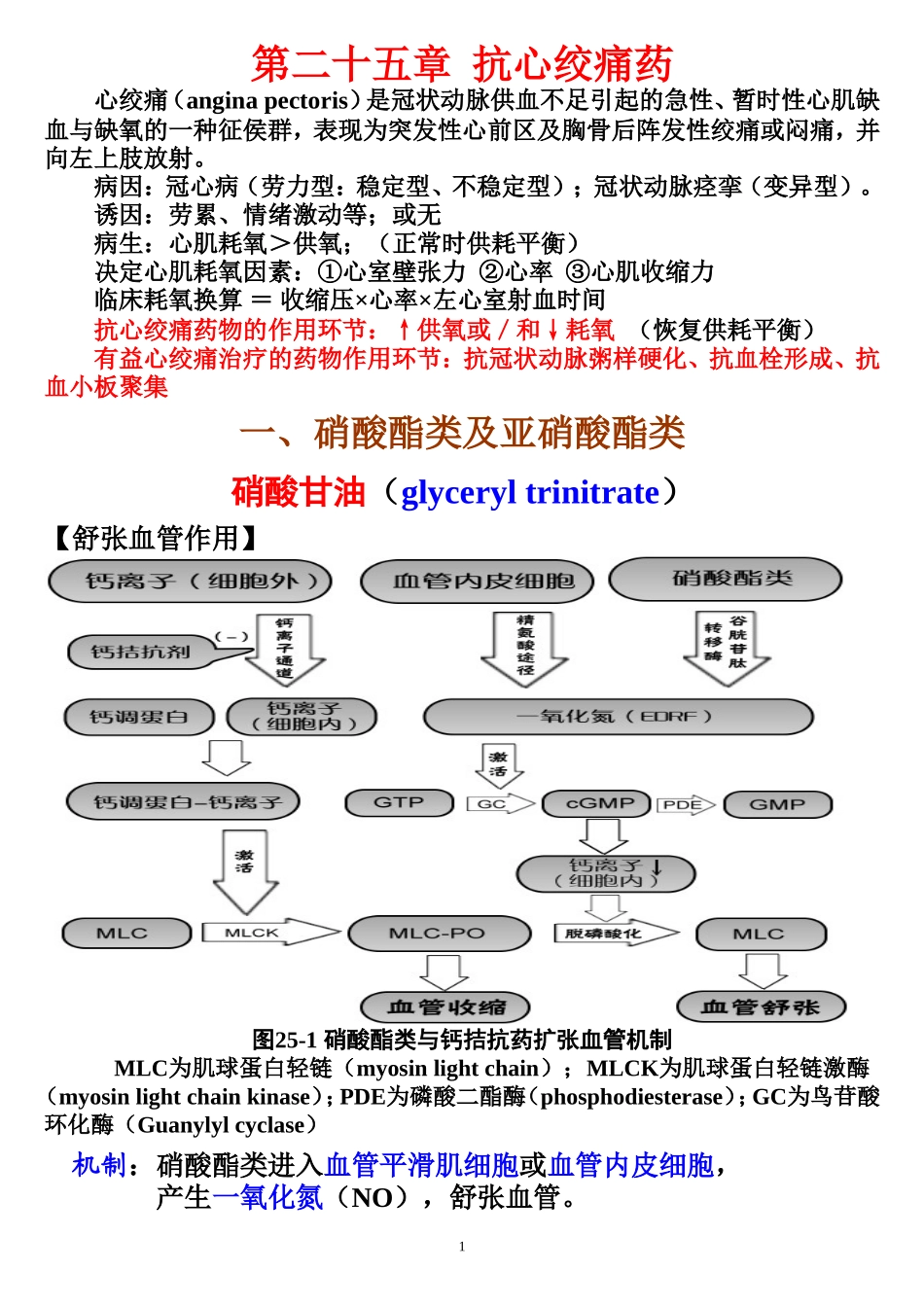 第二十五章  抗心绞痛药_第1页