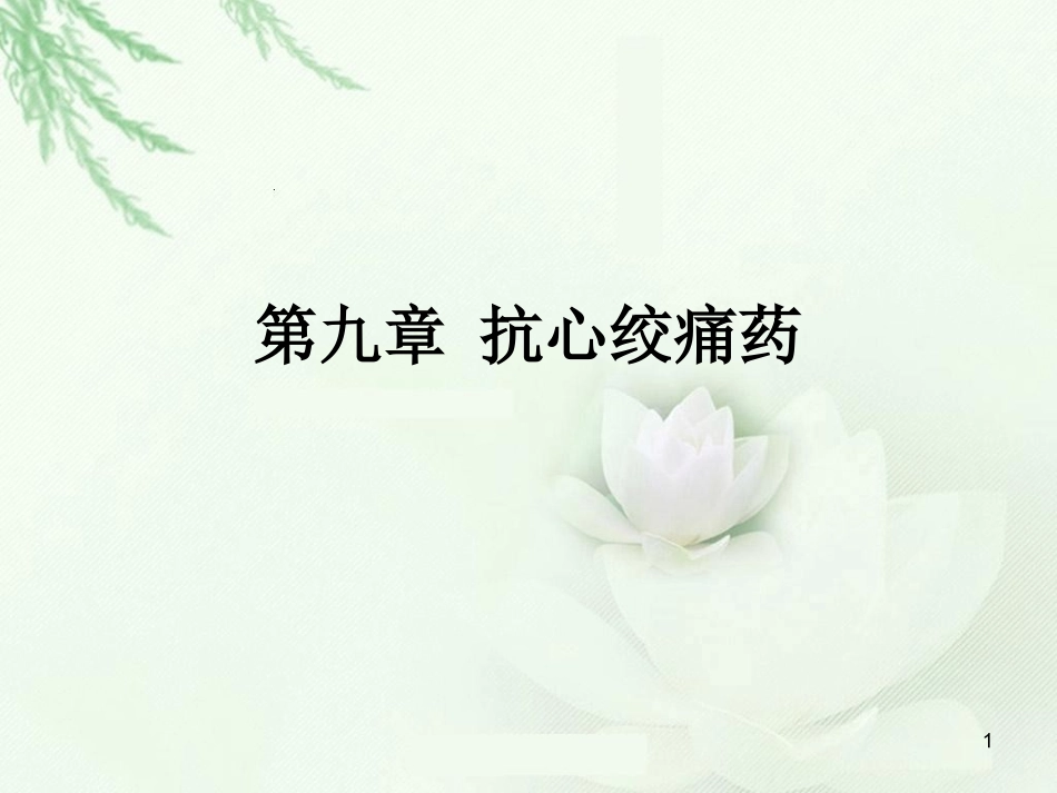 第九章 抗心绞痛药_第1页