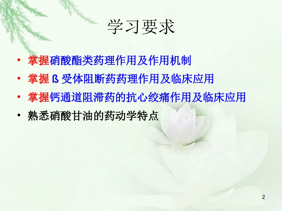第九章 抗心绞痛药_第2页