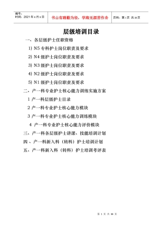 病房专业护士核心能力培训方案