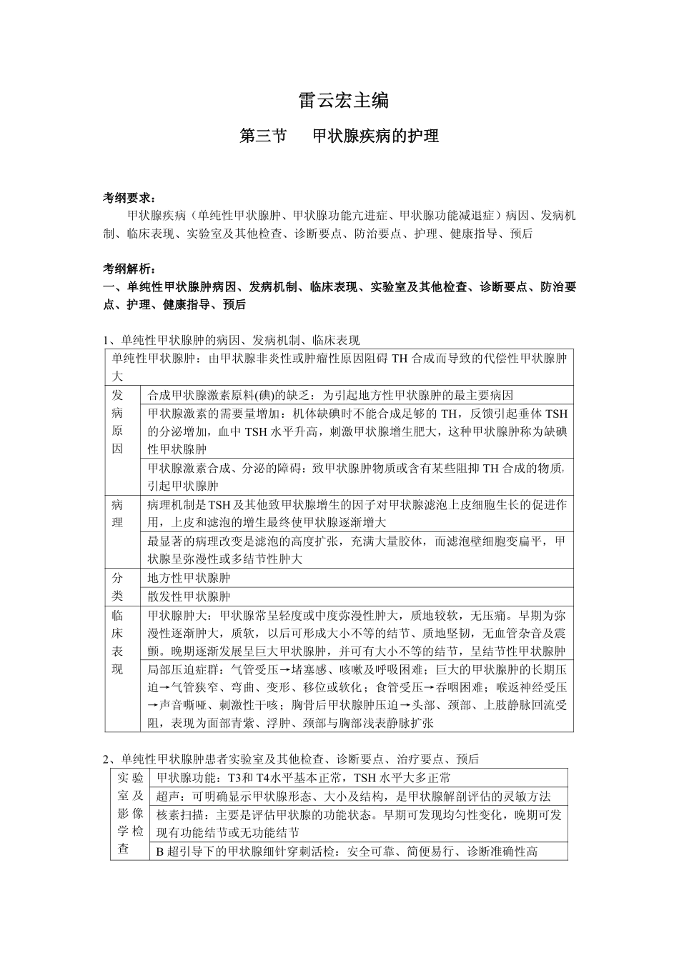 第三节   甲状腺疾病的护理_第1页