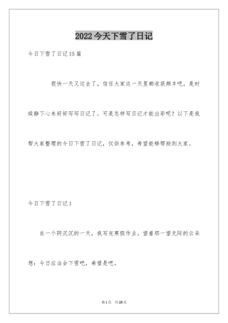 2024今天下雪了日记_1