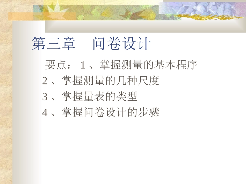 第三章  问卷设计_第1页