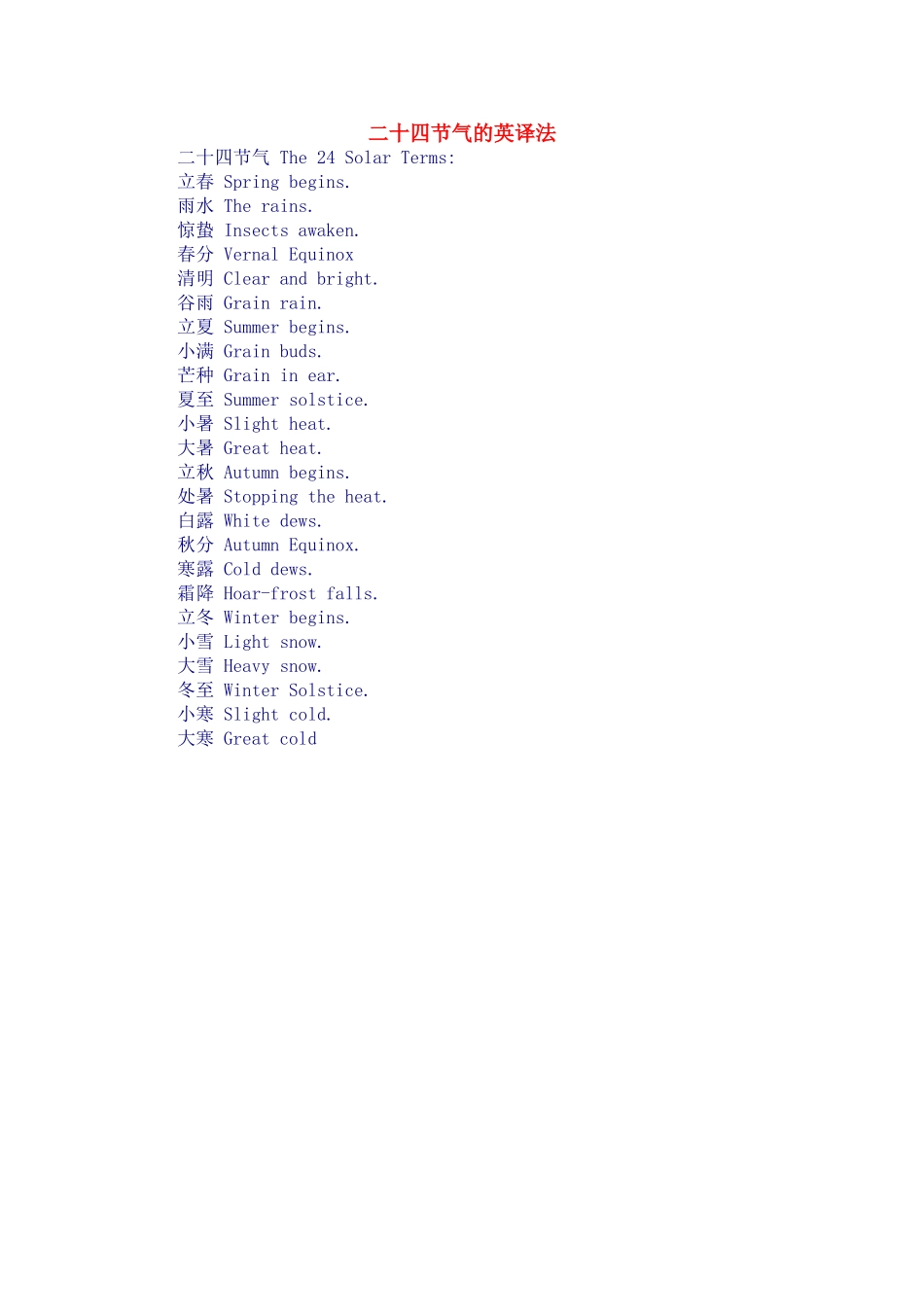 二十四节气的英译法_第1页