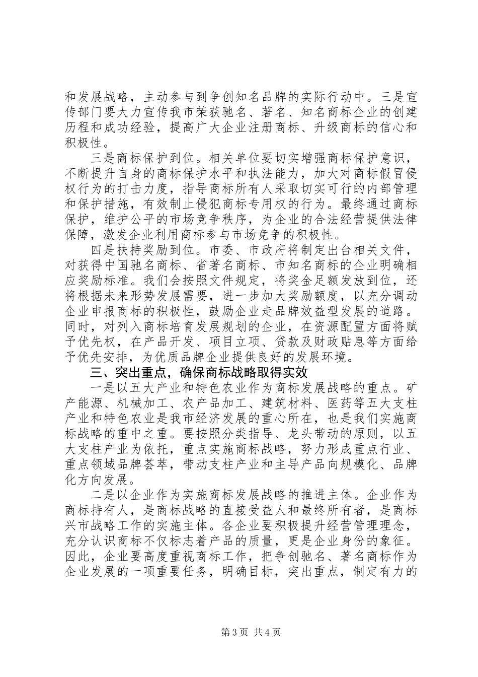 书记在商标战略大会发言_第3页