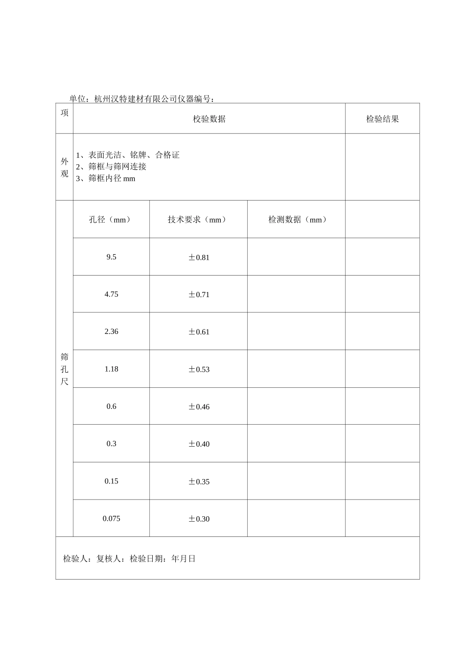 试验仪器自校记录表_第2页
