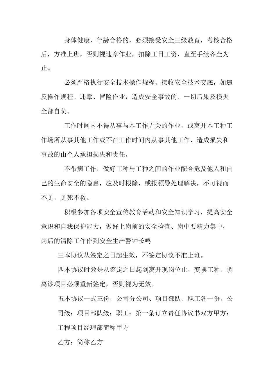 安全生产责任书安全生产责任协议书_第2页