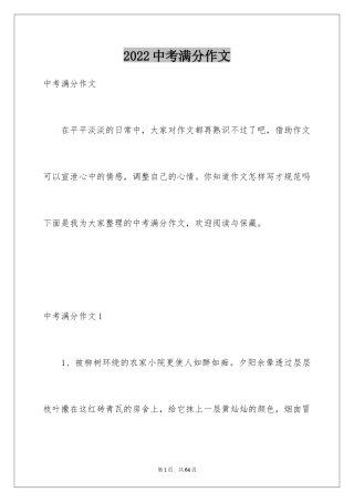 2024中考满分作文_39