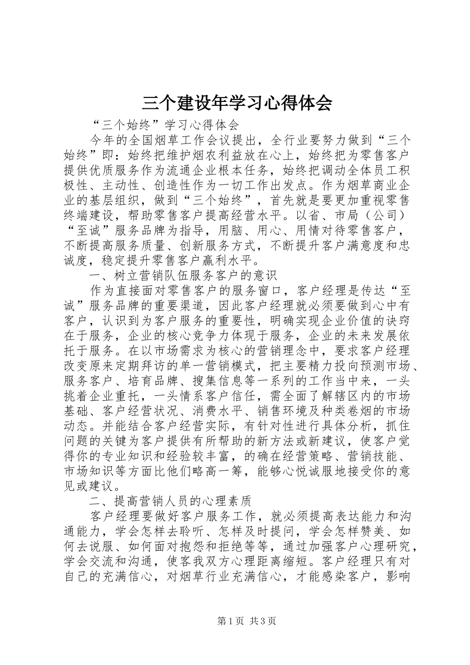 三个建设年学习心得体会 _第1页