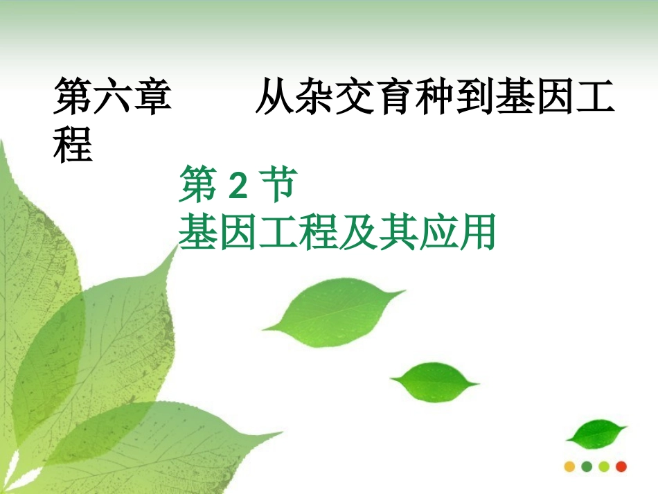 基因工程及其应用_第2页