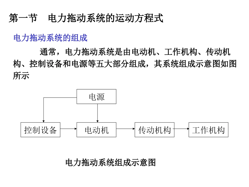 第一节  电力拖动系统的运动方程式_第1页