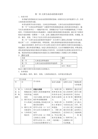 第一章人体生命活动的基本条件