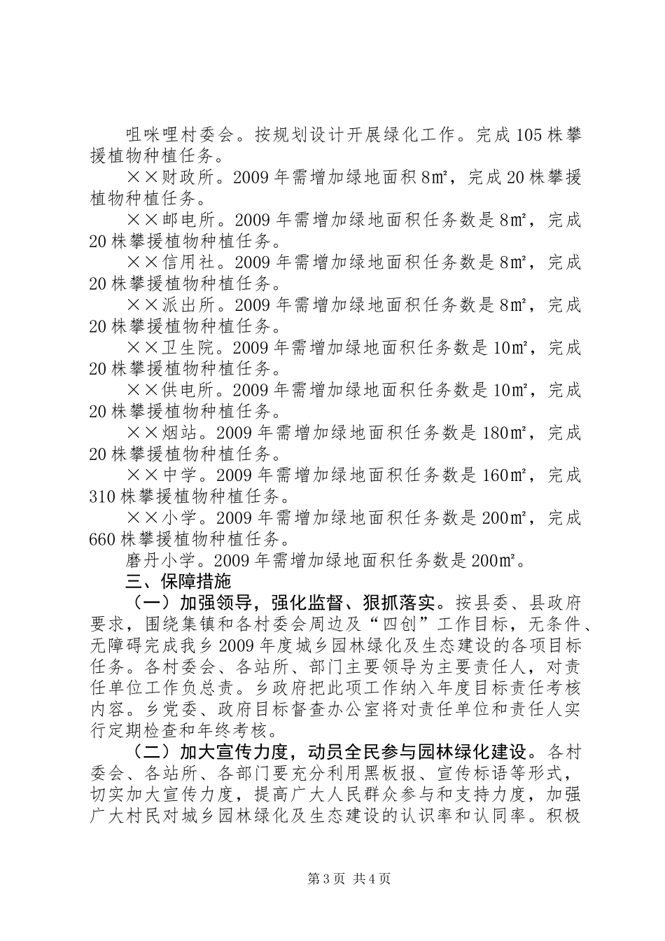 乡长在园林绿化动员大会上的讲话_第3页