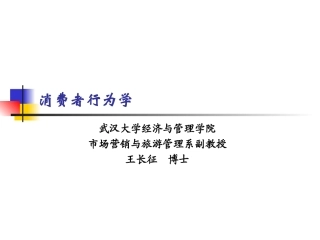 第一章  消费者行为与市场营销