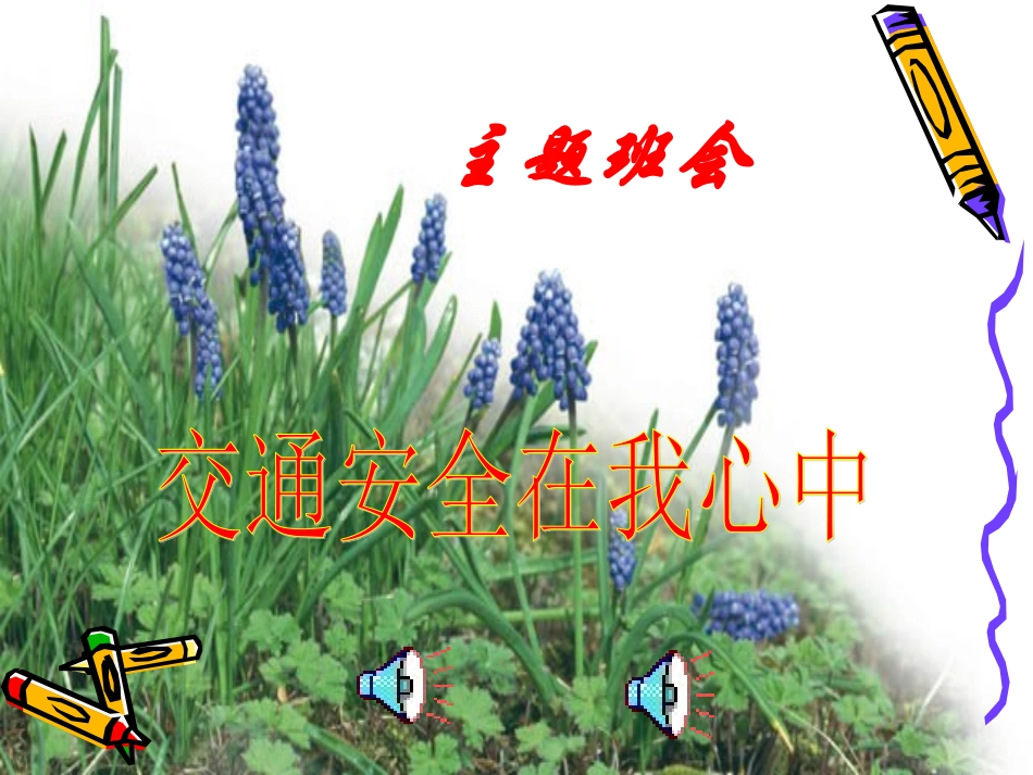 安全教育班会《交通安全在我心中》PPT课件_第1页
