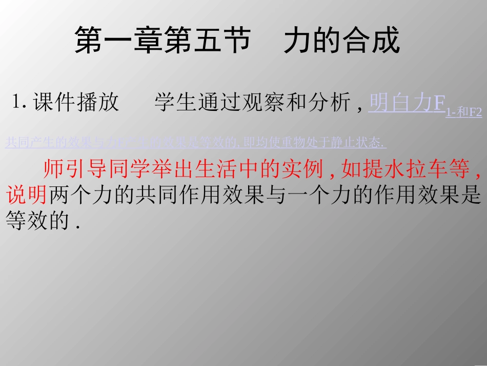 力的合成课件旧人教第一册_第1页