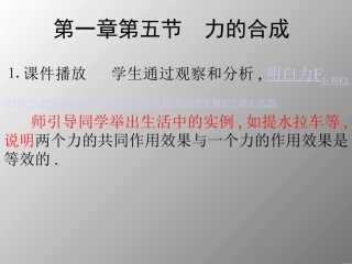力的合成课件旧人教第一册