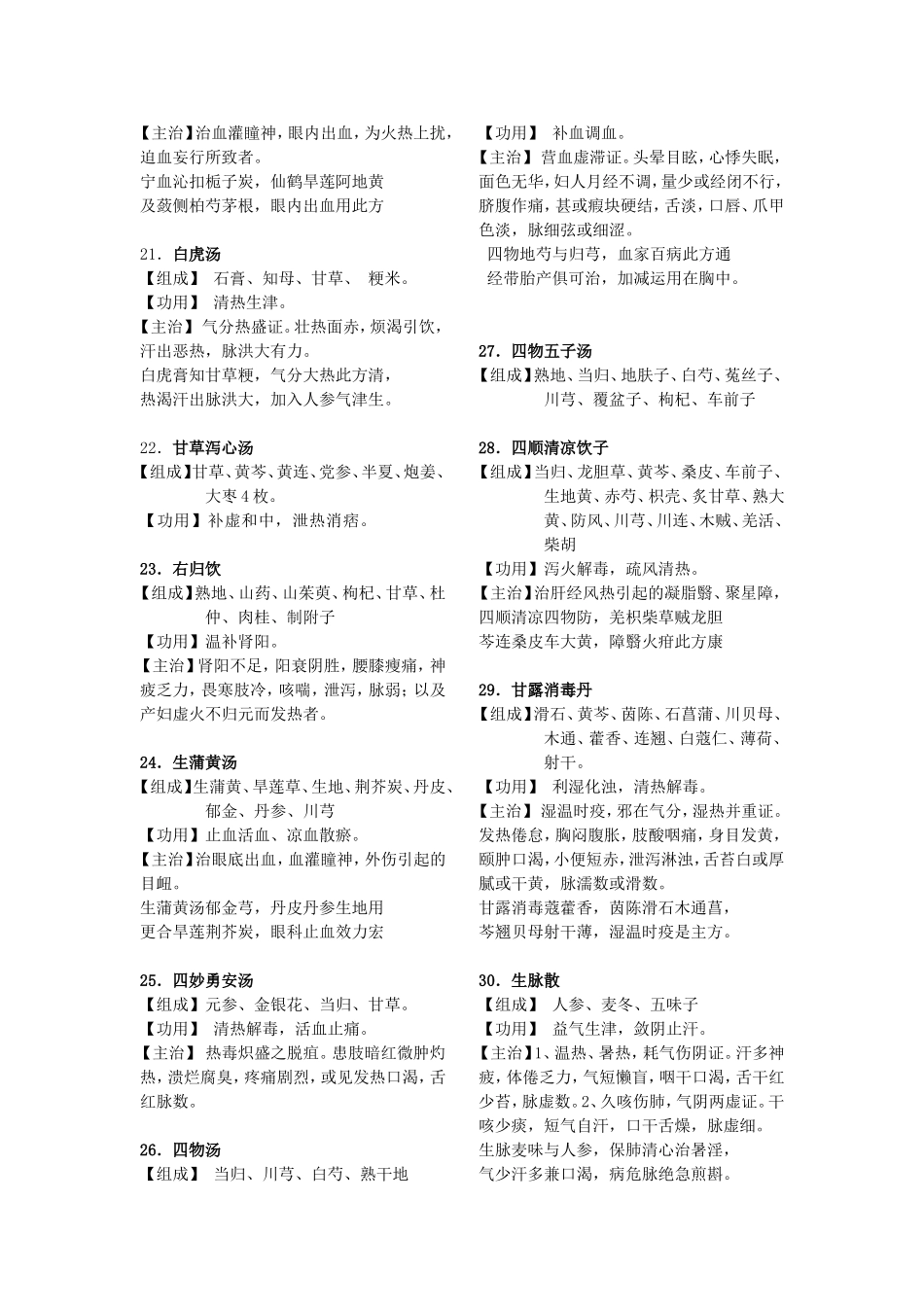 眼科常用方剂100_第3页