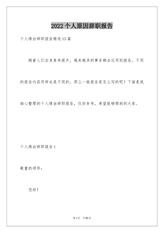 2024个人原因辞职报告_117