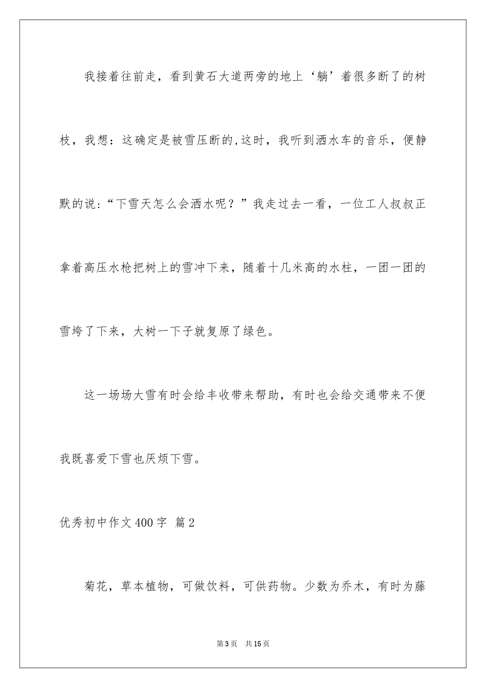 2024优秀初中作文400字_13_第3页